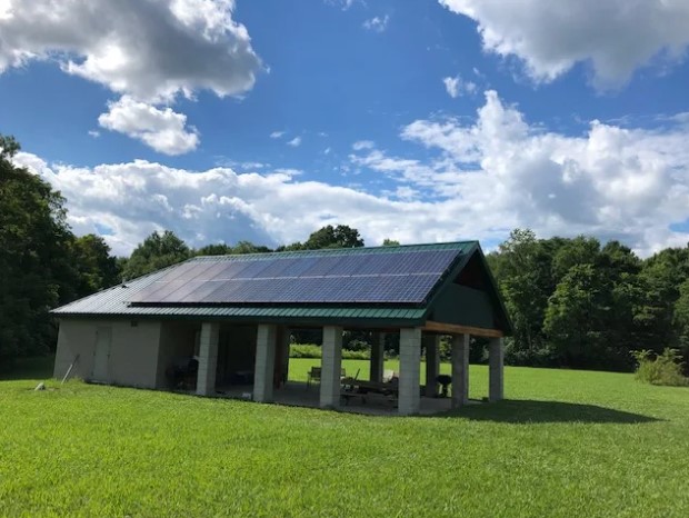 solar powered pavillion